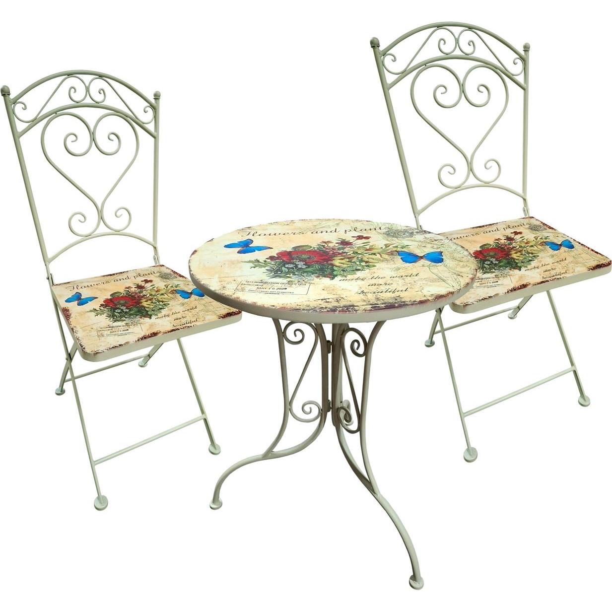 Thumbnail - HTI-Line, Gartentisch + Balkontisch, Metalltisch mit Stühlen (60 cm)