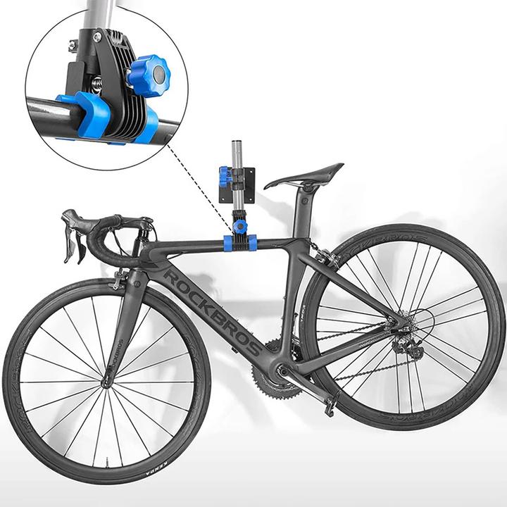 Actual product image Rockbros MP-01 tabletop service stand for bicycles with knobs - black