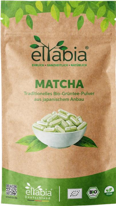 Immagine prodotto Eltabia Capsule di estratto di tè verde Matcha biologico | 100% puro senza additivi (100 pz., Pillole)