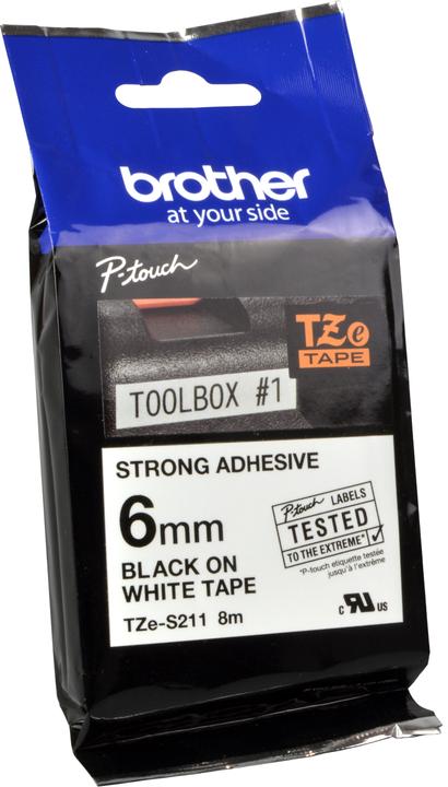 Produktbild Brother Tze-S211 (0.60 cm, Weiss, Schwarz)