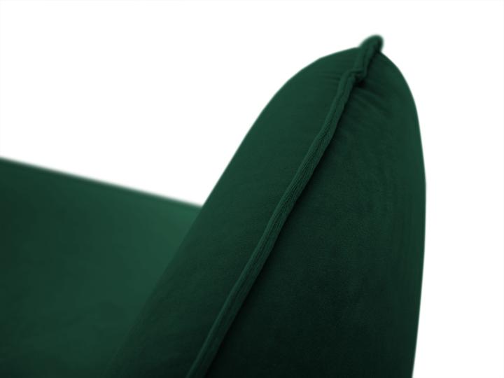 Actual product image Cosmopolitan Design Velvet Right Corner Sofa, "Vienna", 6 Seats, Bottle Green, 275x185x95 Made in Europe (Corner sofa)