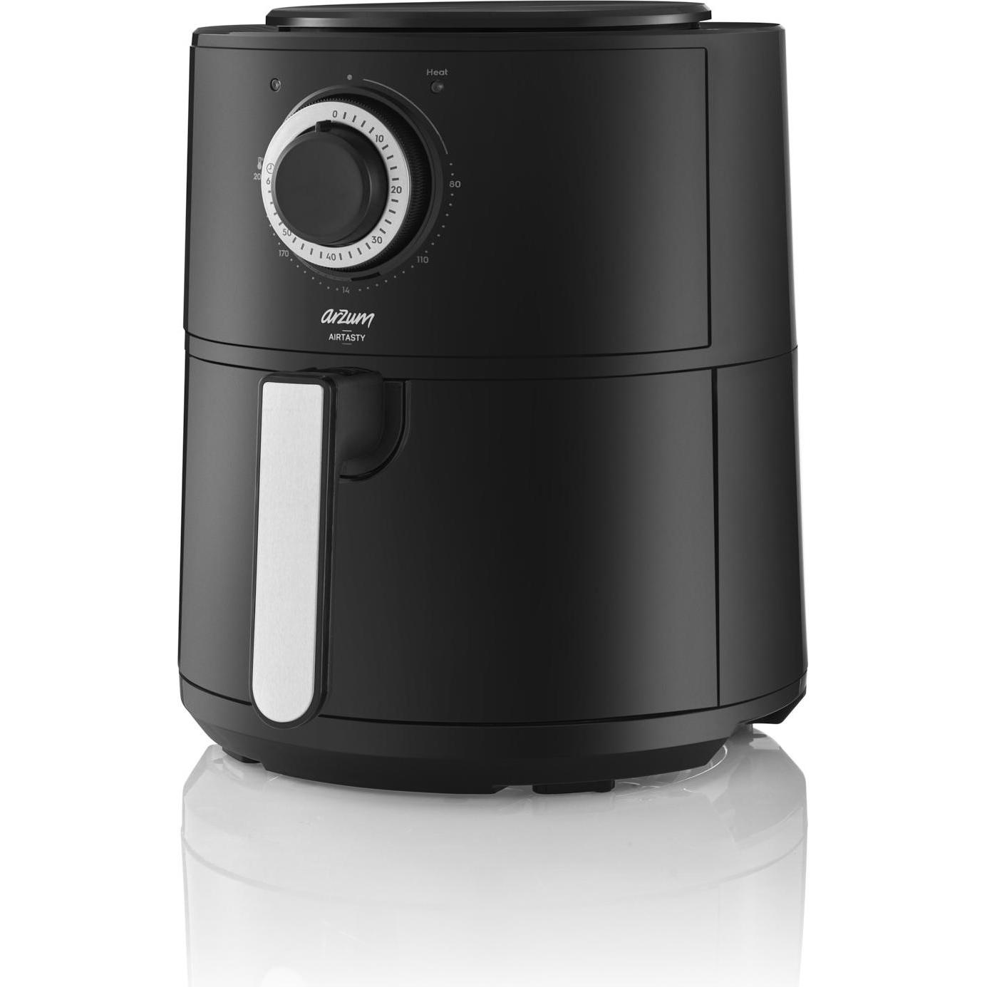 Arzum AR2062-G Heissluft-Fritteuse 1350W Überhitzungsschutz, Antihaftbeschichtung Silber, Schwarz, Fritteuse, Silber, Sc...