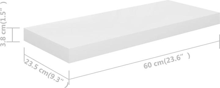 Actual product image vidaXL Wandregal (23.50 x 60 x 4 cm)