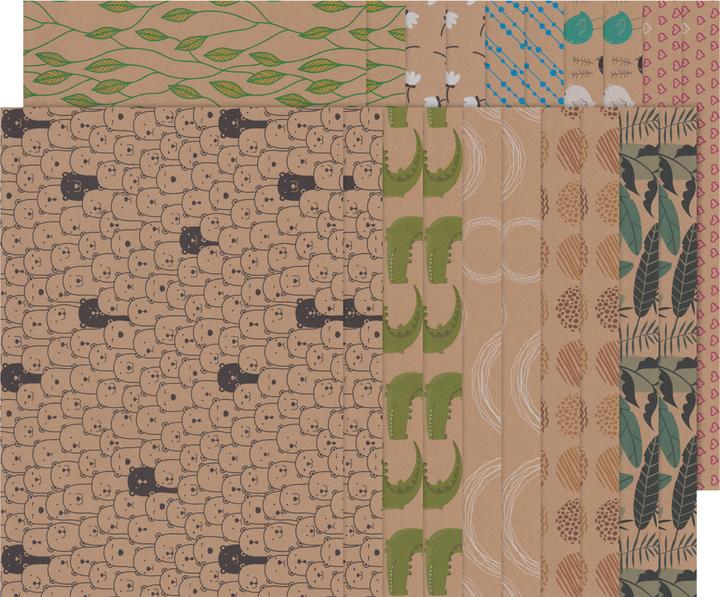 Image du produit Folia Bloc de motifs en papier kraft (230 g/m², 1x)