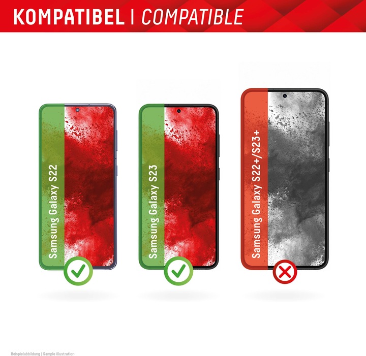 Produktbild Displex Premium Glass, Full Cover Panzerglas (1 Stück, Samsung Galaxy S22, Samsung Galaxy S23)