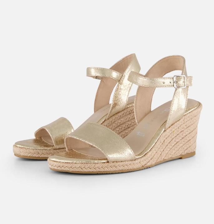 Produktbild Tamaris Espadrilles mit Absatz Gold Textil (40)