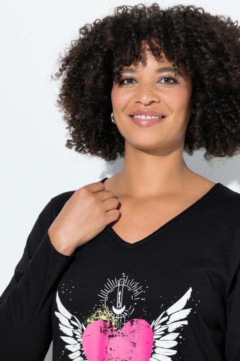 Actual product image Angel of Style Langarmshirt, A-Linie, Herz-Motiv (50)