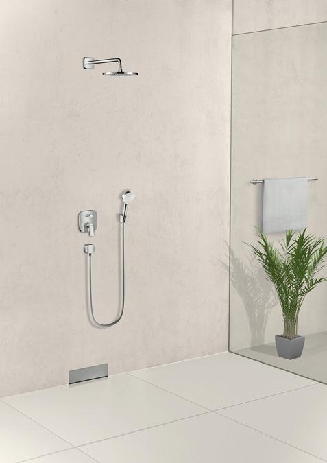 Produktbild hansgrohe FixFit Schlauchanschluss mit Rückflussverhinderer und Winkel (26457000)