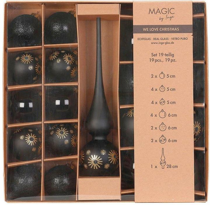 Actual product image Inge’s Glas Christmas Decor Weihnachtskugel Set mit Baumspitze (19 -part)