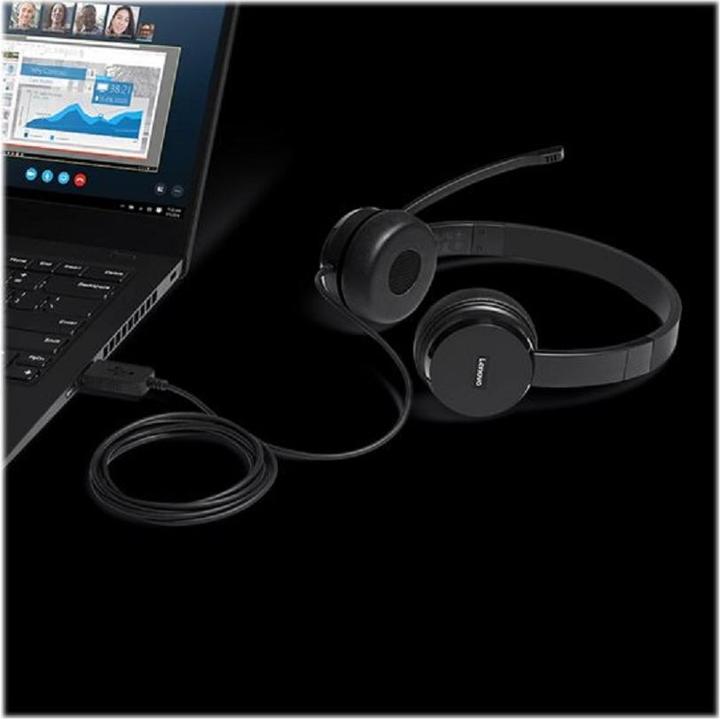Actual product image Lenovo 100 Stereo (Cable, USB Type-B)