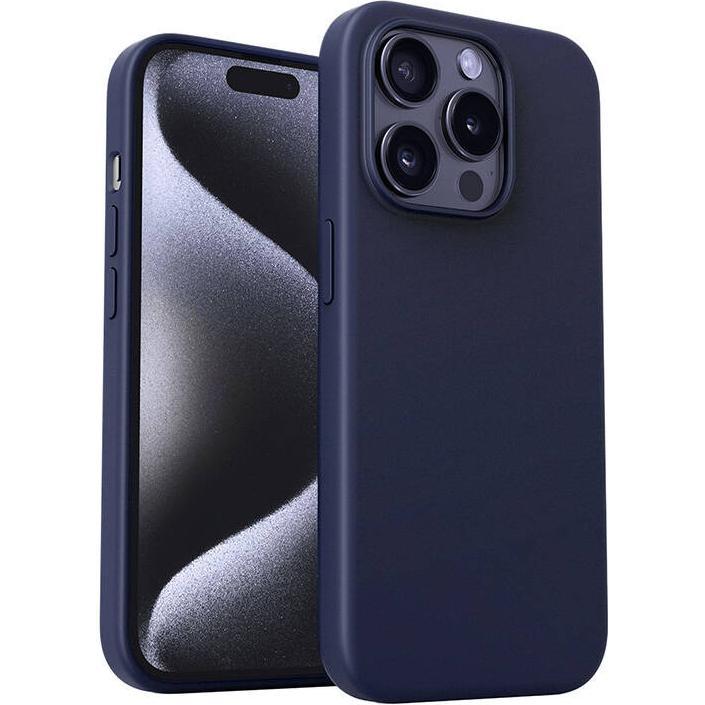 Aukey Custodia PC-GJ10C per iPhone 15 Pro (blu tempesta) (Apple iPhone 15 Pro), Cover smartphone, Blu