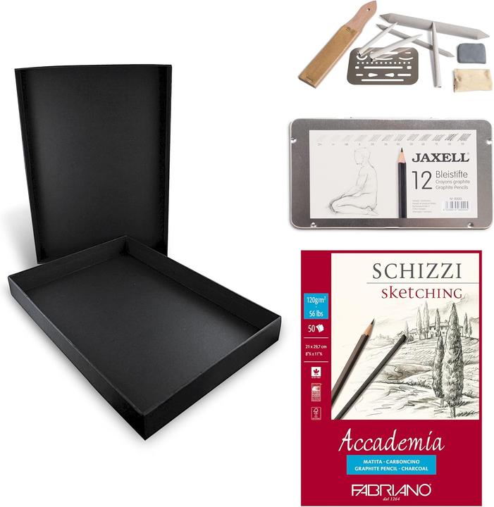 Produktbild Honsell Zeichenset Disegno mit Skizzenbuch (12 x)