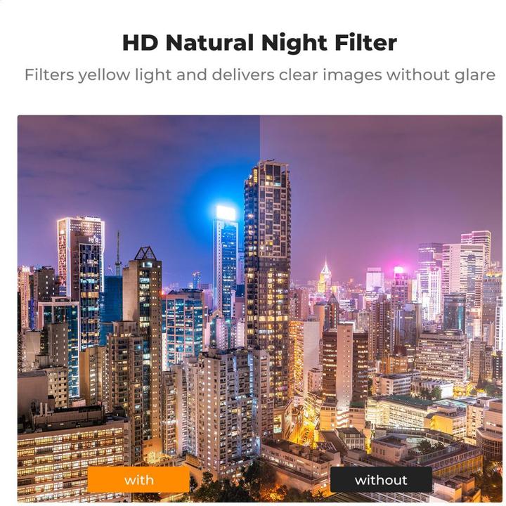Produktbild K&F Concept Anti Light Pollution Filter,HD, Anti-Reflection Green Coating, Waterproof and Scratch Resistant on o (Osmo Pocket 3)