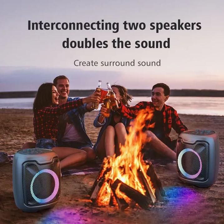 Produktbild PhoneLook Zealot-P8 wireless Lautsprecher 60W High Power Karaoke Party Subwoofer inkl. Mikrofon (Akkubetrieb)