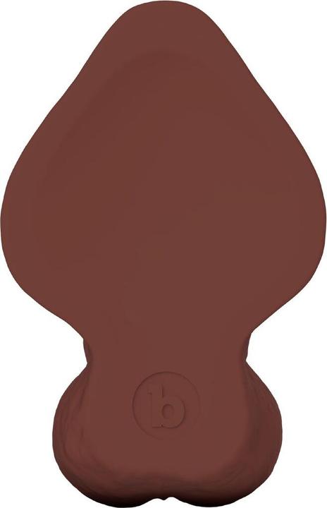 Actual product image Earthly Body Slipskin Realistic Silicone Dildo 6.5 Inch Curved Brown