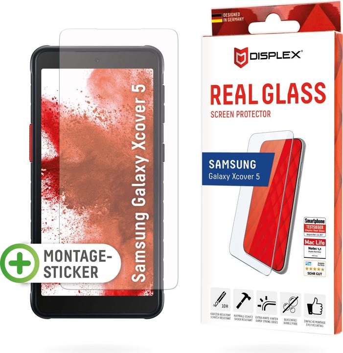 Actual product image Displex Real Glass, 2D Panzerglas (1 pcs., Samsung Galaxy Xcover 5)