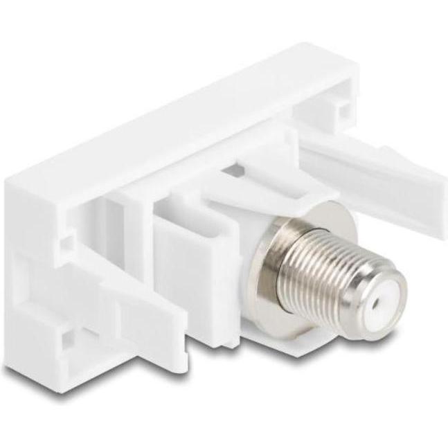 Thumbnail - Delock Easy 45 Modul IEC Stecker zu F Buchse weiss (90828) (Antennenkabel), Antennenkabel
