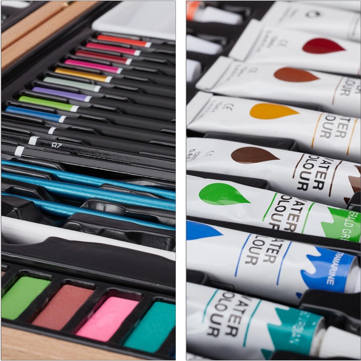 Immagine prodotto Relaxdays Valigetta con kit da pittura e disegno