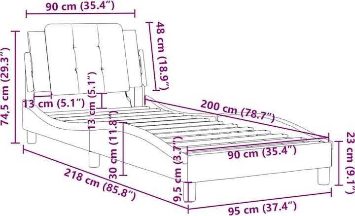 Image du produit vidaXL Bettgestell (90 x 200 cm)