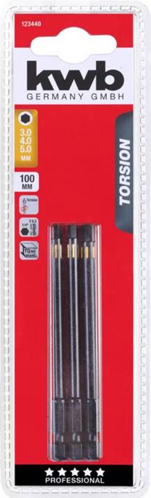 Actual product image kwb 3 Bits 100mm Hex Set Torsion (Torq)