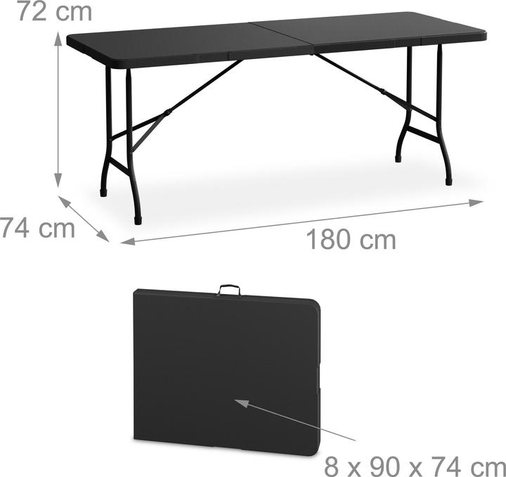Productafbeelding Relaxdays Tavolo-pieghevole da-giardino (180 cm)