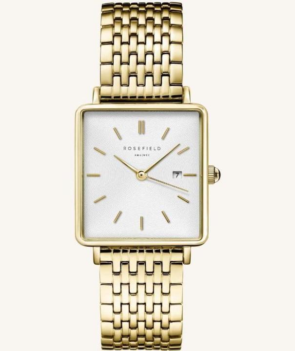 Actual product image Rosefield The Boxy White Sunray Gold (Analogue wristwatch, 26 mm)