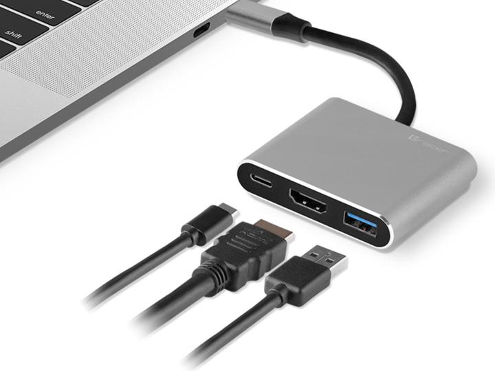 Actual product image Tracer A-1 USB 3.2 Gen 1 (3.1 Gen 1) Type-C Aluminium (USB-C, 3 ports)