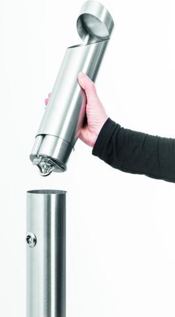 Immagine prodotto Kerkmann Posacenere a piedistallo Pio argento con chiusura a chiave