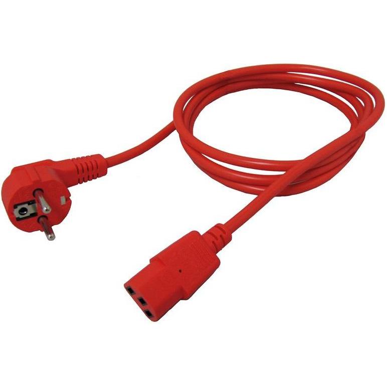 Link cavo alimentazione mt. 1.80 spina tedesca (1.80 m), Cavo di alimentazione, Rosso