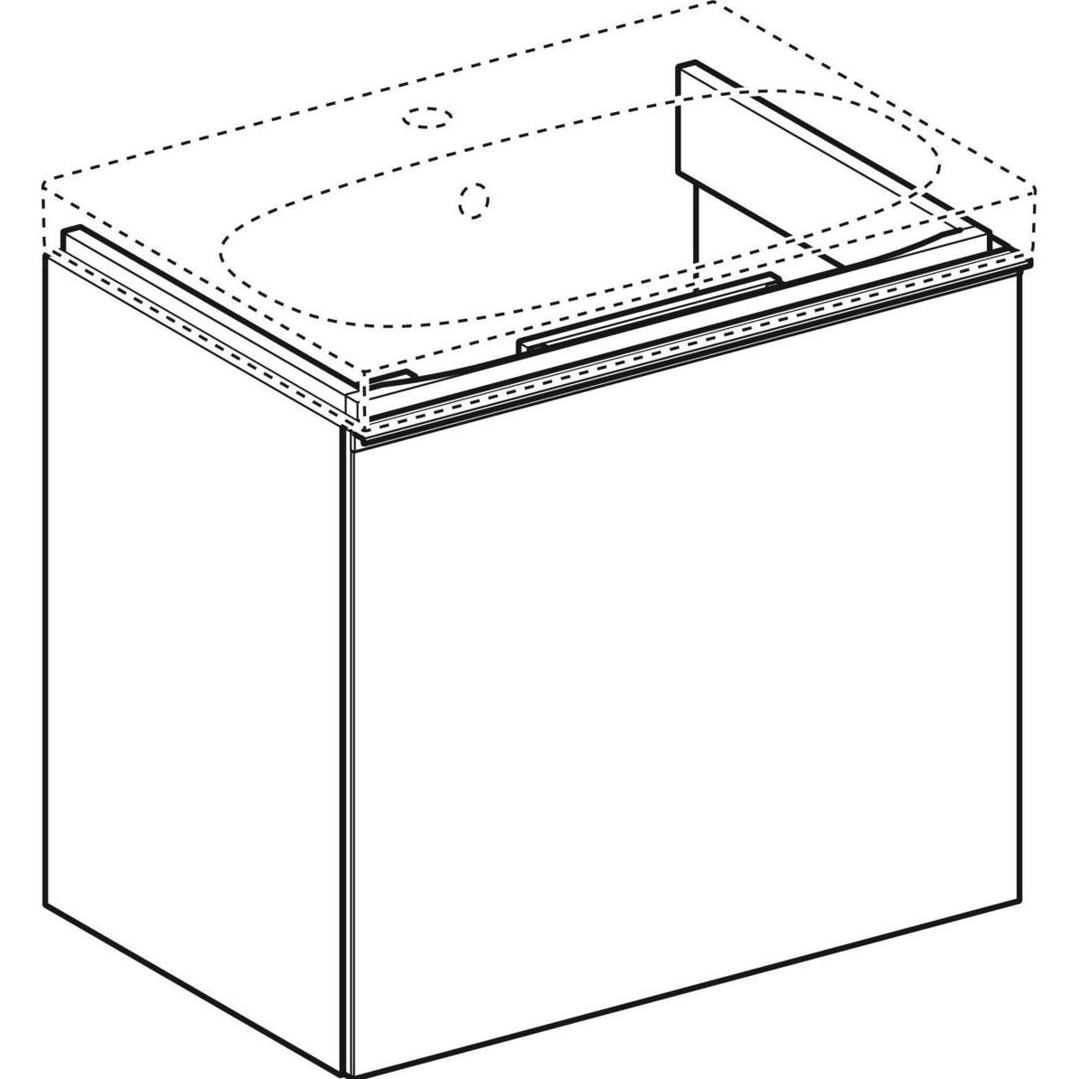 Thumbnail - Geberit, Waschbeckenunterschrank, 500.614.JK.2 (59.5 x 41.5 x 53.5 cm)