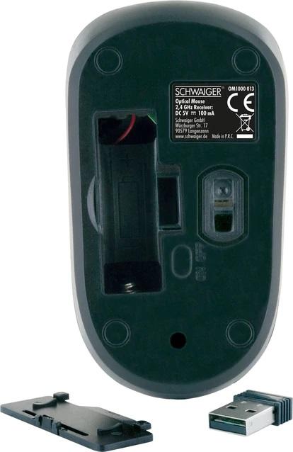 Actual product image Schwaiger Optical wireless mouse 1200 dpi, incl. receiver (Wireless)