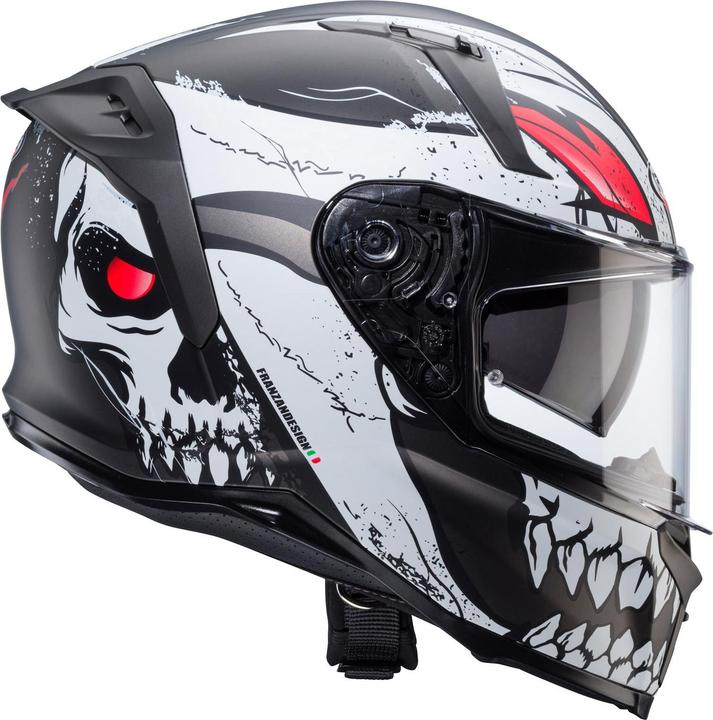 Actual product image Caberg Casque Intégral Avalon X Punk / Noir / Blanc / Rouge / Mat (61 - 62 cm, XL)