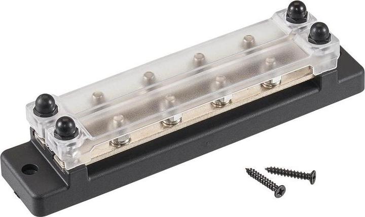 Ective Dual power distribution bar with bottom rail 2x4-gang 150A DC/AC