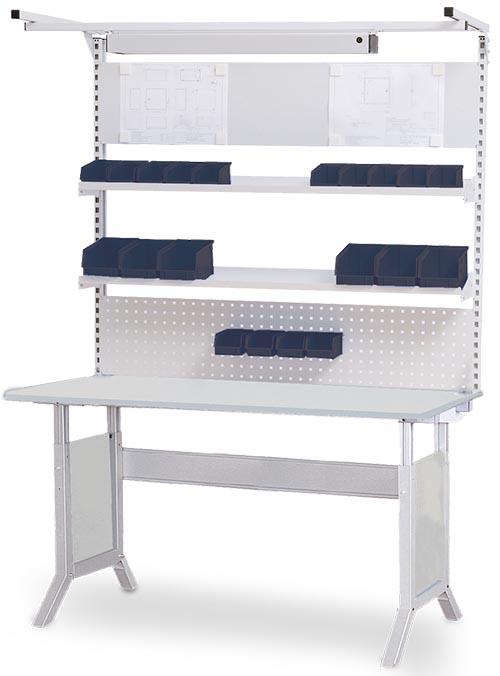 Actual product image Bedrunka & hirth Table workline with clamp fixing with multi wall assembly (150 cm, 75 cm)