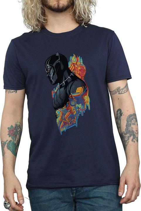 Actual product image Mens Black Panther Profile T-Shirt (XL)