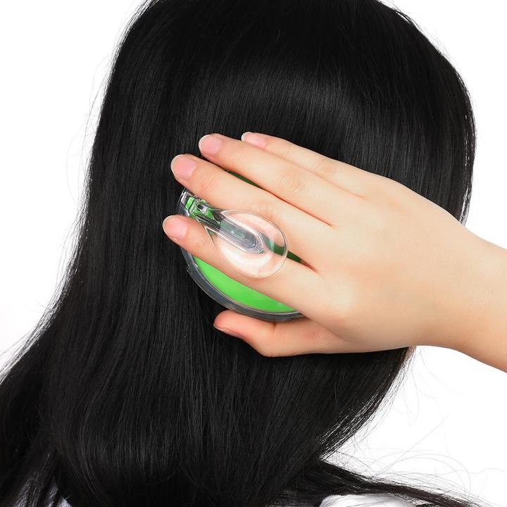 Actual product image JTI Brush for scalp massage - green