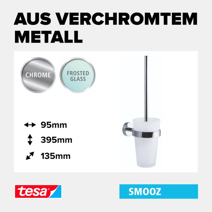 Produktbild tesa SMOOZ WC-Bürstengarnitur inkl. Klebelösung ohne Bohren