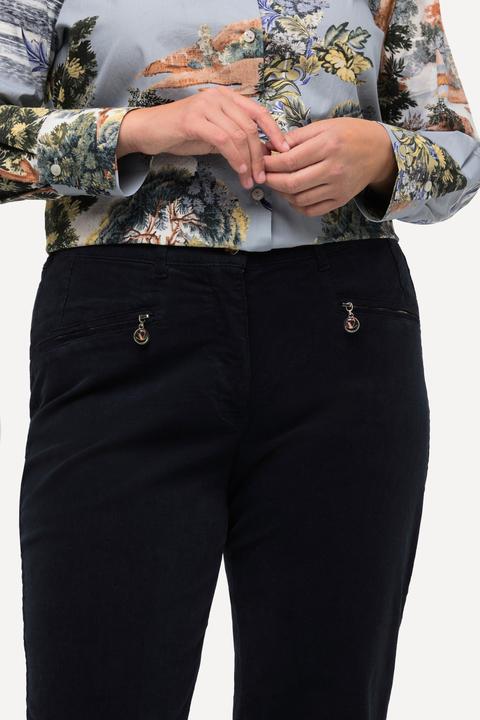 Produktbild Ulla Popken Cordhose Mony, Komfortbund, Reissverschlusstaschen (31)