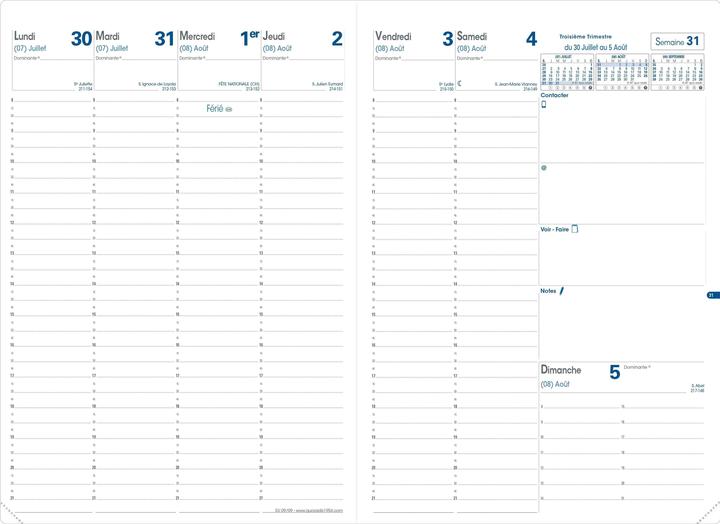 Image du produit Quo Vadis Impala EU 09/09 (A4, 1 semaine / 2 pages)