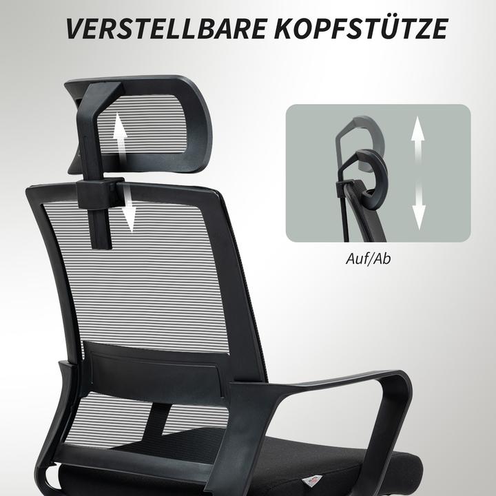 Produktbild Homcom Bürostuhl Mesh Schwarz