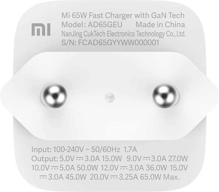 Actual product image Xiaomi GaN Charge (65 W)