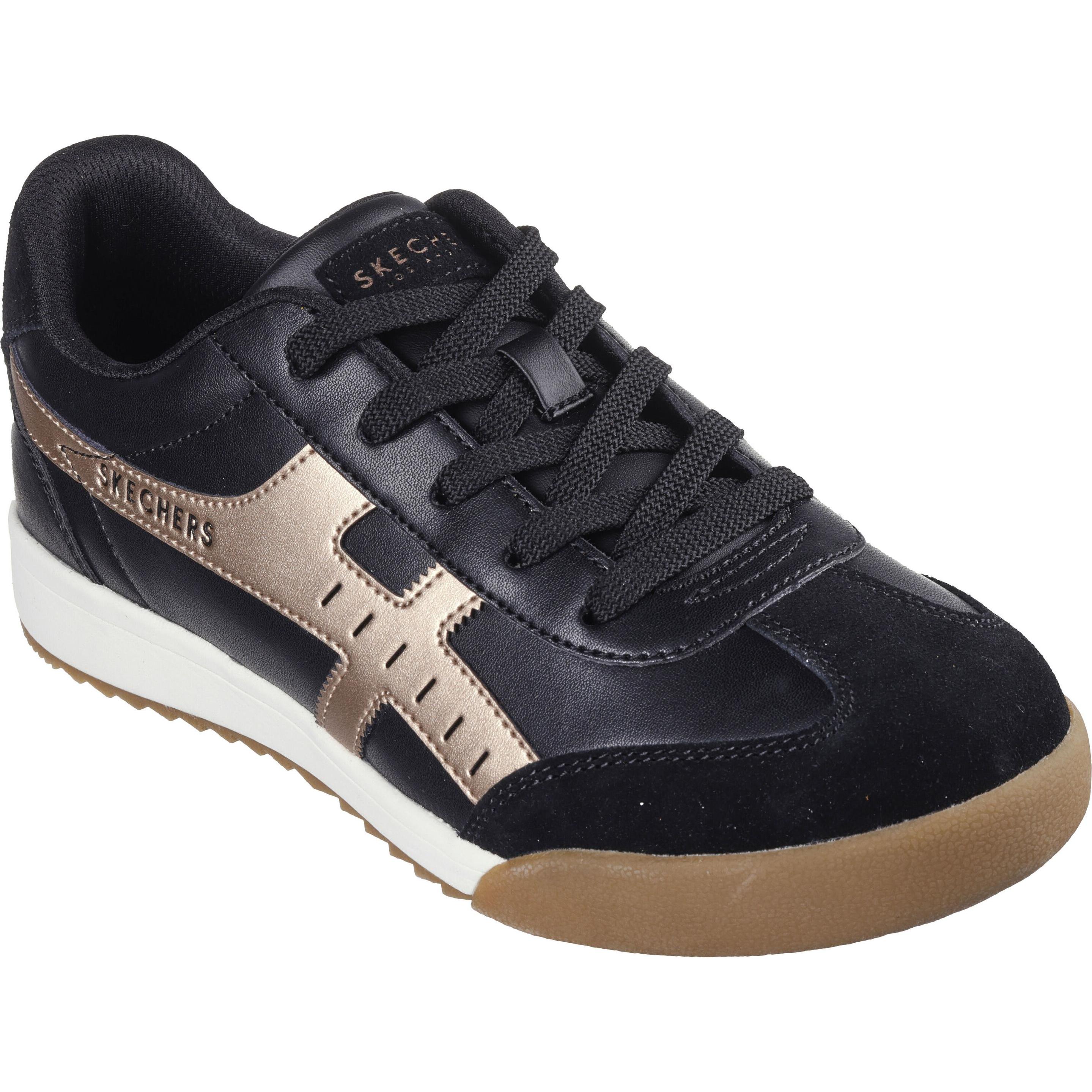 Skechers, Damen, Sneaker, Zinger - Metallic Roads 177500-BKRG - 38, Schwarz, (38)