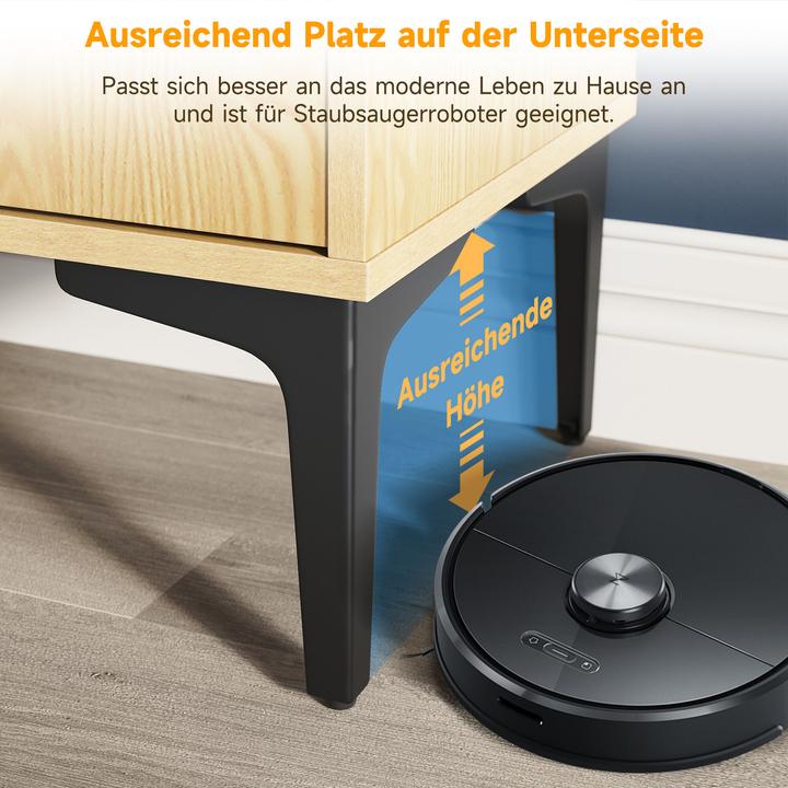 Actual product image SONNI TV-Schrank, 2-triger Fernsehtisch, 3 offene F?cher,135 x 35 x 70 cm, Originalholzfarbe