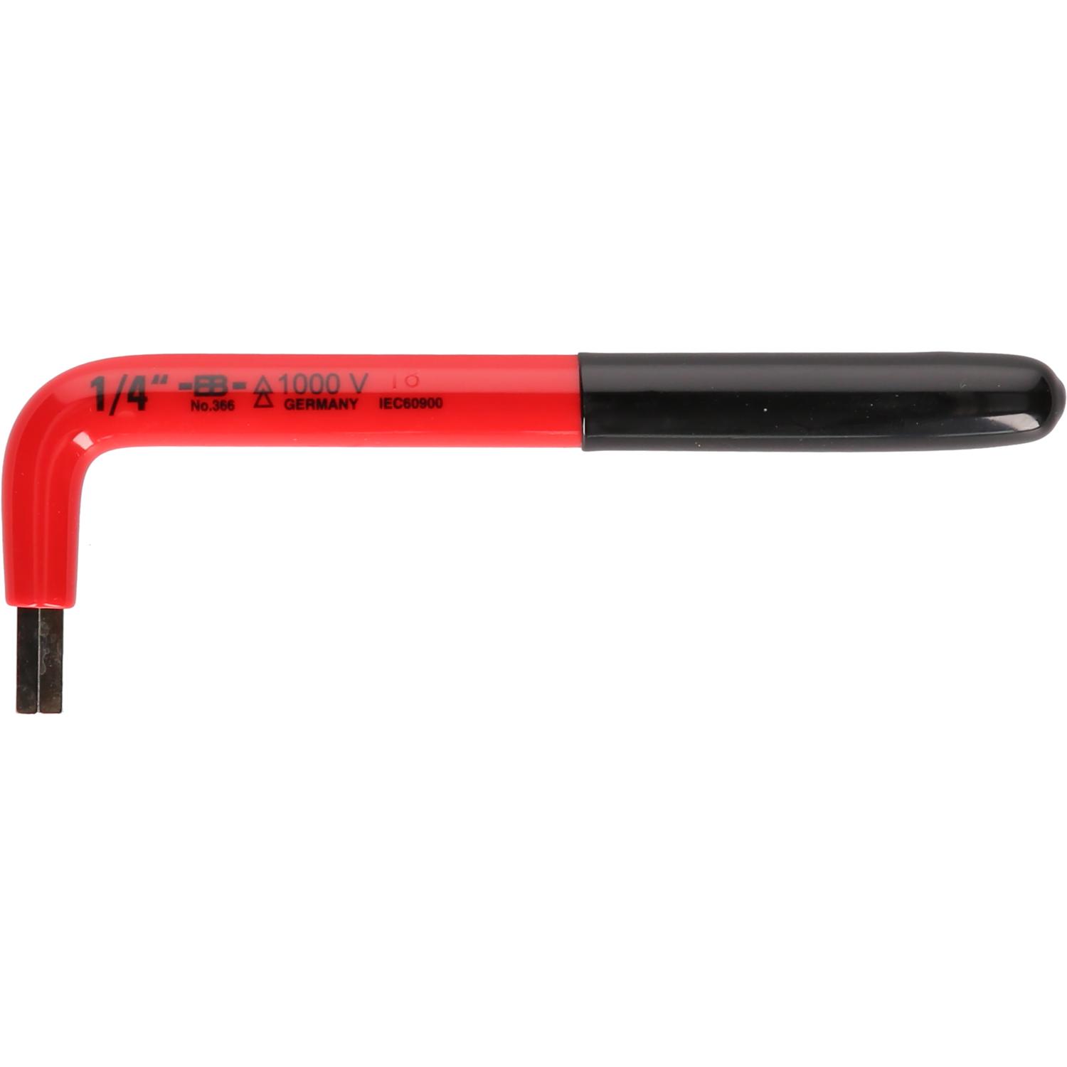 KS Tools, Sechskantschlüssel, Innensechskant-Winkelstiftschlüssel mit Schutzisolierung, 7/32"