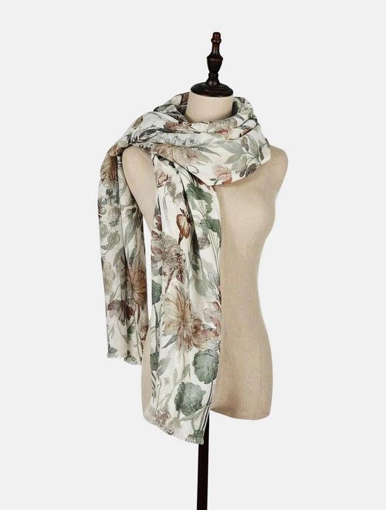 Produktbild Loberon Schal Nolaria creme/grün