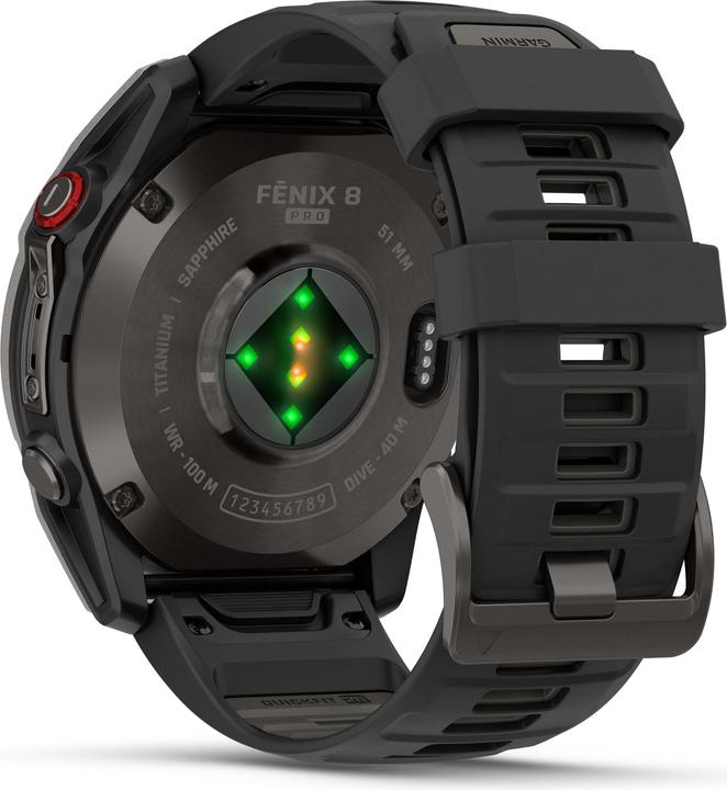 Produktbild Garmin fēnix® 8 Pro 51mm DLC Titan (51 mm)