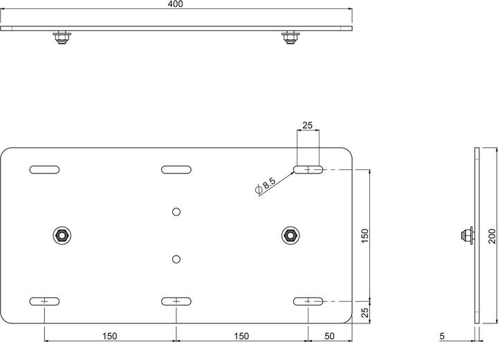 Produktbild Vogels Adapter für Leichtbauwände Bodenlifte 052.7200/052.7250 (Adapter- / Montageplatten)