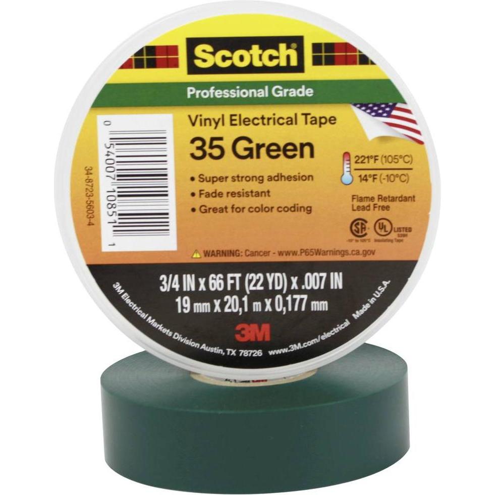 Thumbnail - 3M, Klebeband, Isolierband Scotch 35 Grün (L (19 mm)