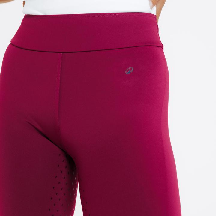 Actual product image Fouganza Reitleggings 500 Full Grip Damen lila (S)