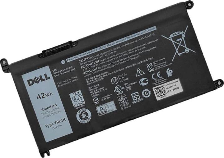 Actual product image Dell 3-cell 42W/HR LI-ION for (3 cubicles, 3500 mAh)